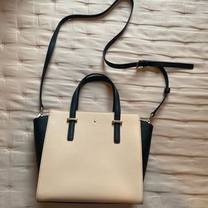 Kate Spade Pink/Black Leather Satchel